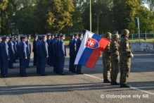 Slvnostn nstup pri prleitosti 73. vroia Slovenskho nrodnho povstania a 25. vroia prijatia stavy Slovenskej republiky